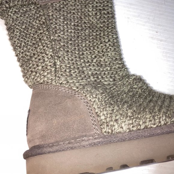 UGG Cardy Knit Boots Womens 1094949 Sz 8 Gray - Picture 5 of 13